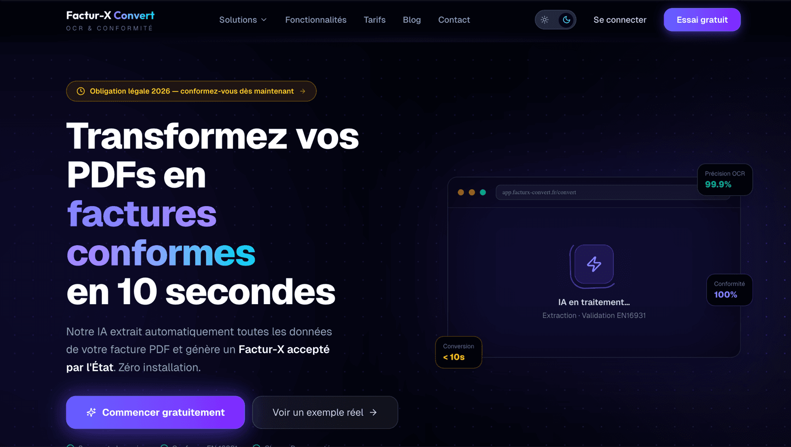 Pont Factur-X product interface